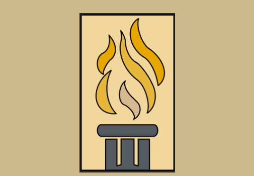 displays the enamel pin students earn when completing the honors scholar